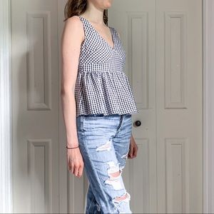 Gingham tank top SHEIN